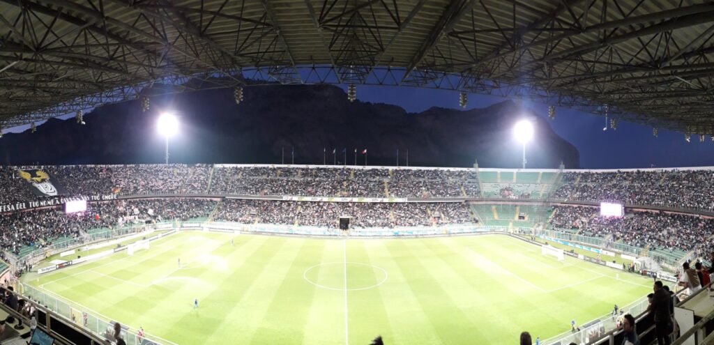 A view from the press box at the Renzo Barbera for Palermo - Triestina by Benny Giardina